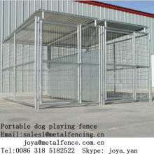 Jaula de malla plegable de metal galvanizado resistente de 5 pies x 10 pies x 6 pies para perros